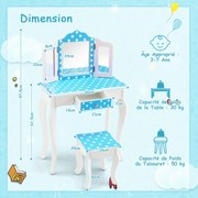 Conjunto de mesa e cadeira infantil com espaço de armazenamento para crianças pequenas