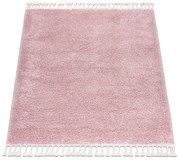 Tapete BERBER quadrado 9000 rosa Franjas berbere marroquino shaggy