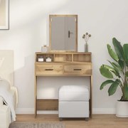 Tocador vidaXL com Gavetas Carvalho Artisan 79x41x140 cm