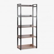 Estante Em Aço E Mdf Ariaster Preto - Sklum