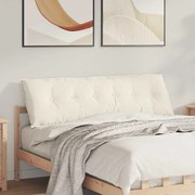 vidaXL Travesseiro para Costas Creme 160 x 50 cm