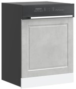 vidaXL Painel máquina lavar louça Porto betão cinzento 60x1,5x67 cm
