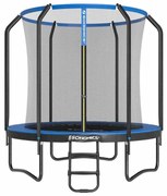 Trampolim Ø 244 cm com rede de segurança Preto-azul