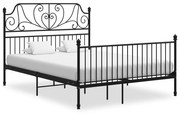 Estrutura de cama 160x200 cm metal preto