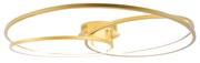 Candeeiro de teto dourado 78 cm com LED regulável em 3 níveis - Rowin Design