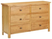 vidaXL Móvel de gavetas 105x33,5x73 cm madeira de carvalho maciça