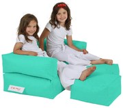 Pufe de Jardim Kids Double Seat – Turquesa – 100x40x50 cm | Tribo Home