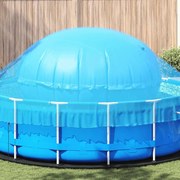 vidaXL Almofada de piscina para piscina acima do solo Azul Ø 300 cm