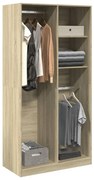 vidaXL Roupeiro 100x50x200 cm contraplacado carvalho sonoma