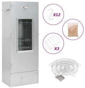 vidaXL Defumador p/ churrasqueira c/ gerador fumo frio aço galvanizado