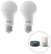 Conjunto de 2 lâmpadas LED inteligentes E27 reguláveis A60 mate 8,5W 806 lm 2200-4000K