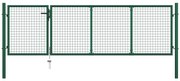 Portão de jardim 350x100 cm aço verde