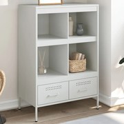vidaXL Móvel alto 68x39x101,5 cm aço branco