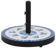 vidaXL Base p/ guarda-sol redonda 12 kg azul e branco