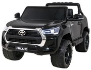 Carro elétrico para Crianças Toyota Hilux 12V 4x4 Rodas Espuma EVA, Assento couro ecológico Preto