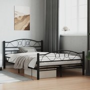 vidaXL Estrutura de cama 120x200 cm aço preto