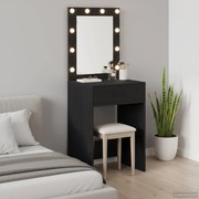 vidaXL Mesa de vestir com gaveta Carvalho Preto 50 x 41 x 135 cm