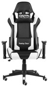 vidaXL Cadeira de gaming giratória PVC branco