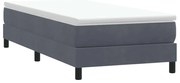 vidaXL Box Cama primavera sem Colchão Cinzento Escuro 80x210 cm Veludo