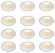 Conjunto de 12 Focos Embutidos Brancos GU10 35mm IP44 - Dept