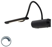 Aplique design preto 18,5cm dimmer LED - TABLEAU Moderno