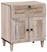 vidaXL Armário de Cabeceira com gaveta com porta Bege 50 x 33 x 60 cm