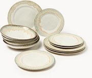 Conjunto de loiça artesanal Myrtille, 4 pessoas, conjunto de 12