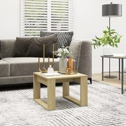 vidaXL Mesa de apoio 50x50x35 cm derivados de madeira carvalho sonoma