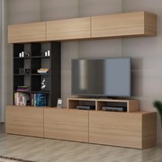 Móvel TV Sasa – Teak Preto – 180 cm
