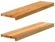 Soleiras da janela 2 pcs 80x20x2 cm carvalho castanho-claro