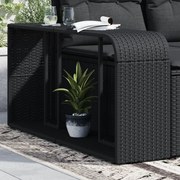 vidaXL Prateleiras de arrumação 2 pcs vime PE preto