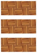 Ladrilho de pavimento padrão vertical 30 pcs 30 x 30 cm madeira acácia