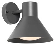 Candeeiro de parede exterior industrial cone cinzento escuro IP44 - Natas Industrial