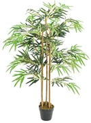 vidaXL Árvore de bambu artificial 730 folhas 120 cm verde