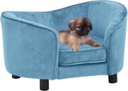 vidaXL Sofá para cães 69x49x40 cm pelúcia turquesa