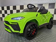 Carro elétrico para crianças LAMBORGHINI URUS 12V Pneus Borracha, Assento pele, Luzes Verde