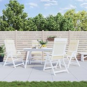 vidaXL Almofadões p/ cadeira encosto alto 4pcs tecido oxford cor creme