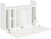HOMCOM Mesa Suspensa Mesa de Computador e Mesa Dobrável com Armazenamento 77x20x51 cm | Aosom Portugal