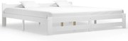 Estrutura de cama 200x200 cm pinho maciço branco