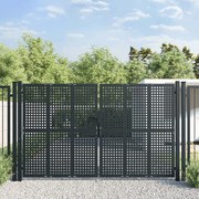 Portão de jardim 300x200 cm aço antracite