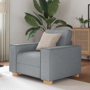 vidaXL Sofá-cadeira Cinza Claro 60 cm Tecido