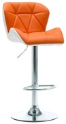 vidaXL Banco de bar Laranja 44 x 48 x 105,5 cm Couro Sintético
