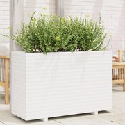 Vaso/floreira de jardim 110x40x72 cm pinho maciço branco