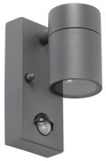 Candeeiro de parede exterior antracite IP44 com sensor de movimento - Solo