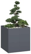 vidaXL Vaso floreira 80x80x80 cm aço antracite