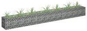 vidaXL Canteiro elevado/cesto gabião 270x30x30 cm aço galvanizado