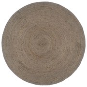 vidaXL Tapete artesanal em juta redondo 210 cm cinzento