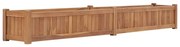 vidaXL Floreira 200x30x25 cm madeira de teca maciça