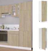 vidaXL Armário p/ frigorífico derivados de madeira carvalho sonoma