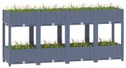 vidaXL Canteiro elevado 160x40x71 cm polipropileno